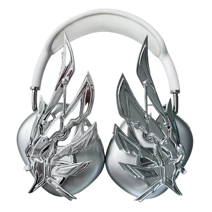 Silver Cyberpunk Headphone Airpods Max Case Covers 3D Accessories