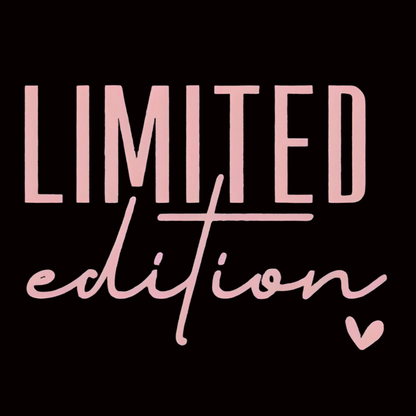 LIMITED letter iron-on transfer