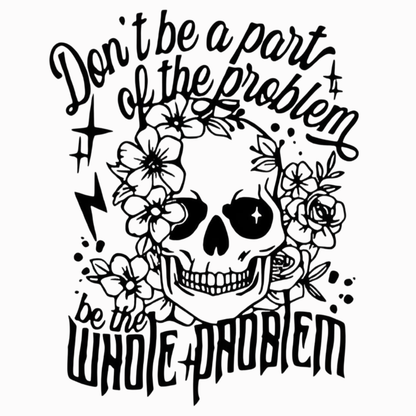 Skull print iron-on transfer