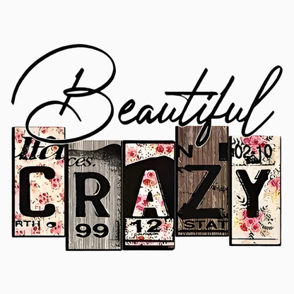 CRAZY creative pattern iron-on transfer