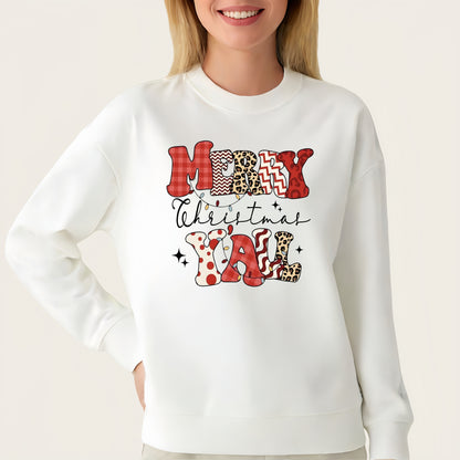 "Merry Christmas Y'all" heat transfer sticker