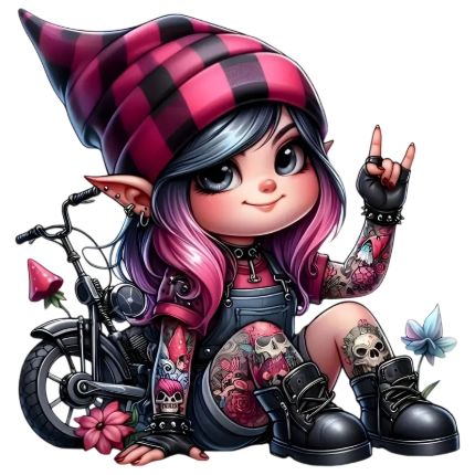 Punk Rock Dwarf Heat Transfer Iron On