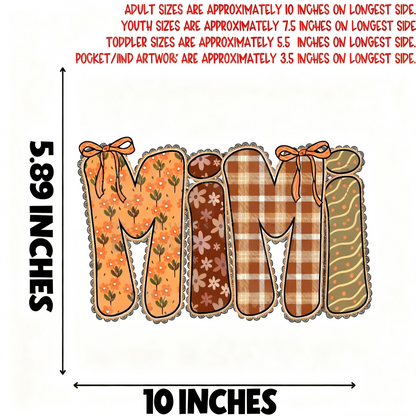 Fall Mimi DTF Heat Transfer Iron On