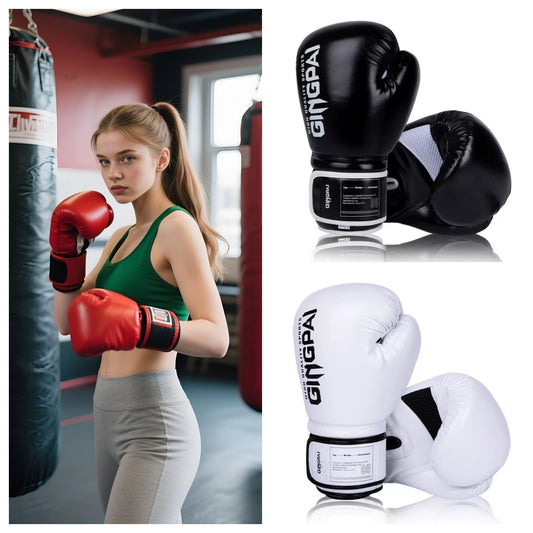 Boxing Gloves, Pro Training Gloves for Men and Women, Secure Fit Hook and Loop Closure & Ventilation, Heavy Bag & Speedbag Training.