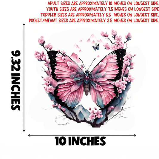 Butterfly themed iron-on transfers