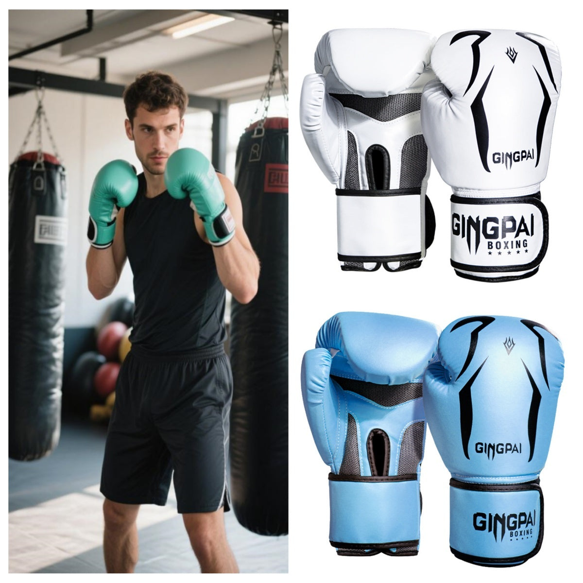 Boxing Gloves for Men & Women, Kickboxing MMA, Muay Thai Gloves and Heavy Bag Training Punching & Sparring