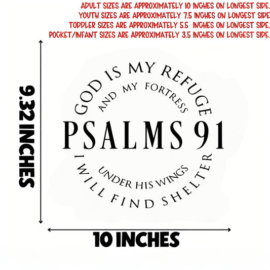 Psalms 91 Iron-On Transfers