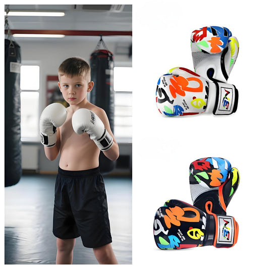 Kids Boxing Gloves, Boxing Gloves for Children 5-9 Youth Boys Girls Toddler PU Cartoon Sparring Training Boxing Gloves for Punching Bag, Kickboxing, Muay Thai, MMA