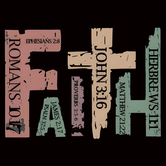 Alphabet religious pattern iron-on transfers