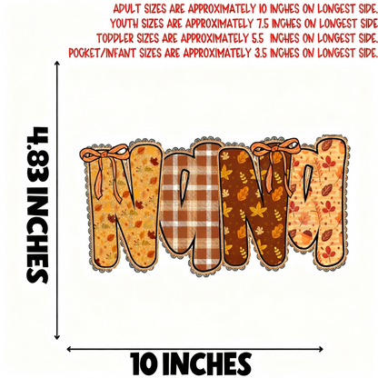 Fall Nana DTF Heat Transfer Iron On