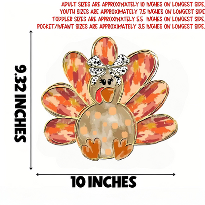 Turkey Heat Transfer Sticker