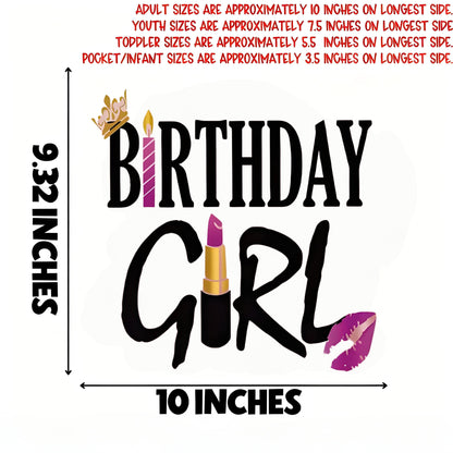 Birthday Girl Lettering Iron-On Transfers