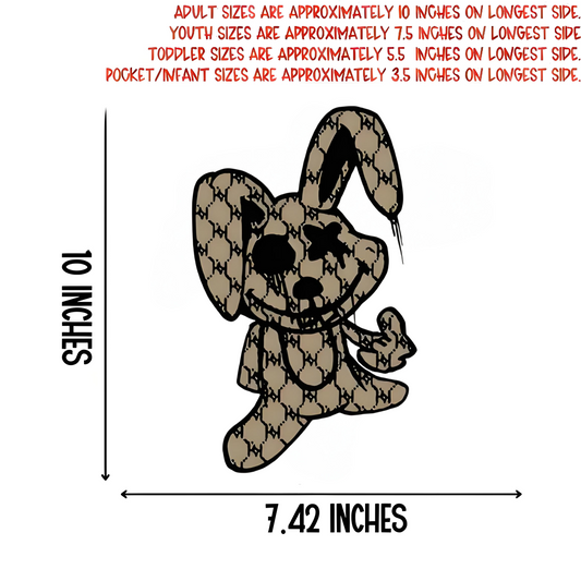 Rabbit iron-on transfer