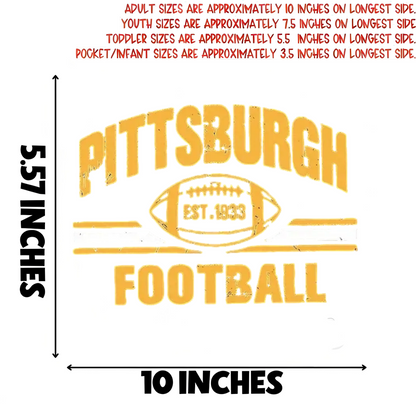 Pittsburgh Football Iron-On Transfer