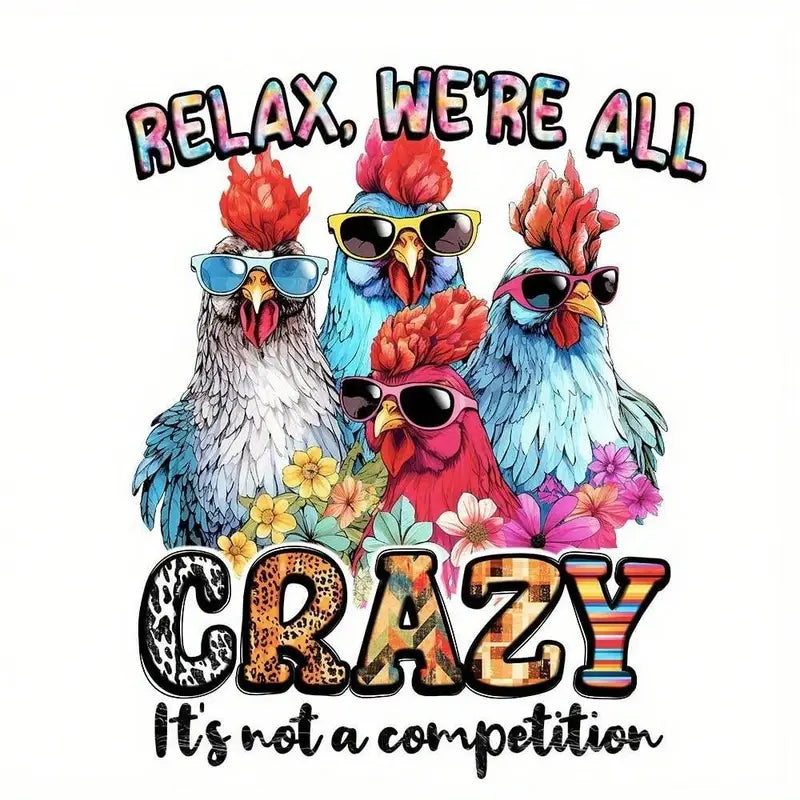 Funny Rooster Iron-On Transfer