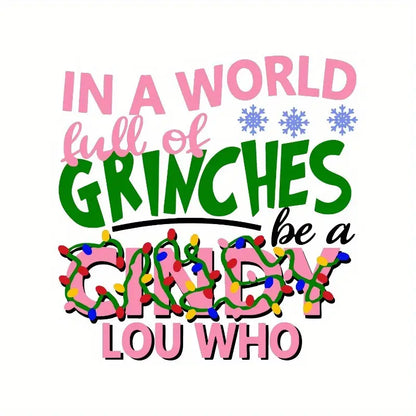 Snowflake and Candy Cane Design Iron-On Transfers