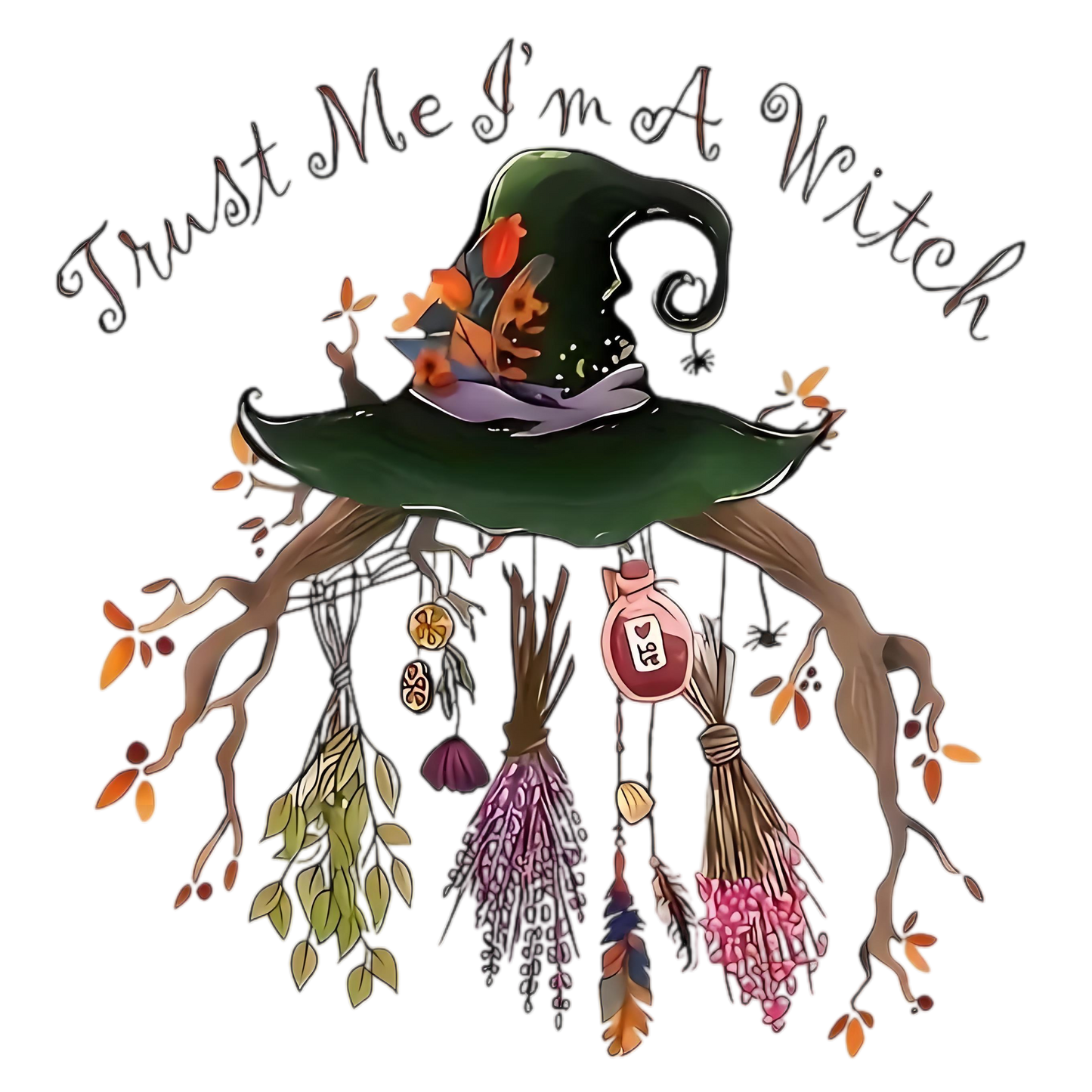 Witch pattern heat transfer iron-on