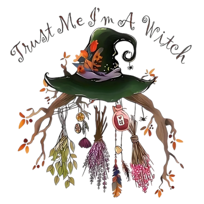 Witch pattern heat transfer iron-on