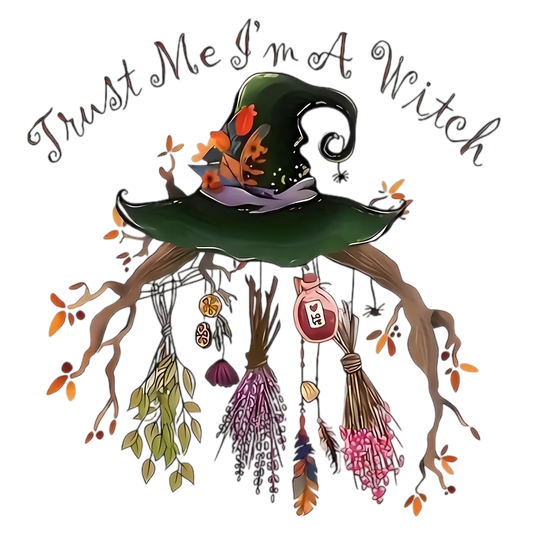 Witch pattern heat transfer iron-on