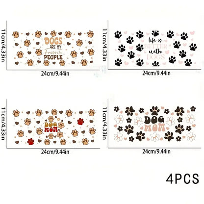 （4PCS/SET）Claw theme UV DTF cup cover sticker