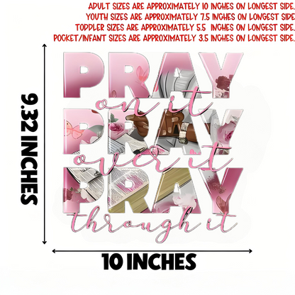 Inspirational quote and floral lettering iron-on transfers