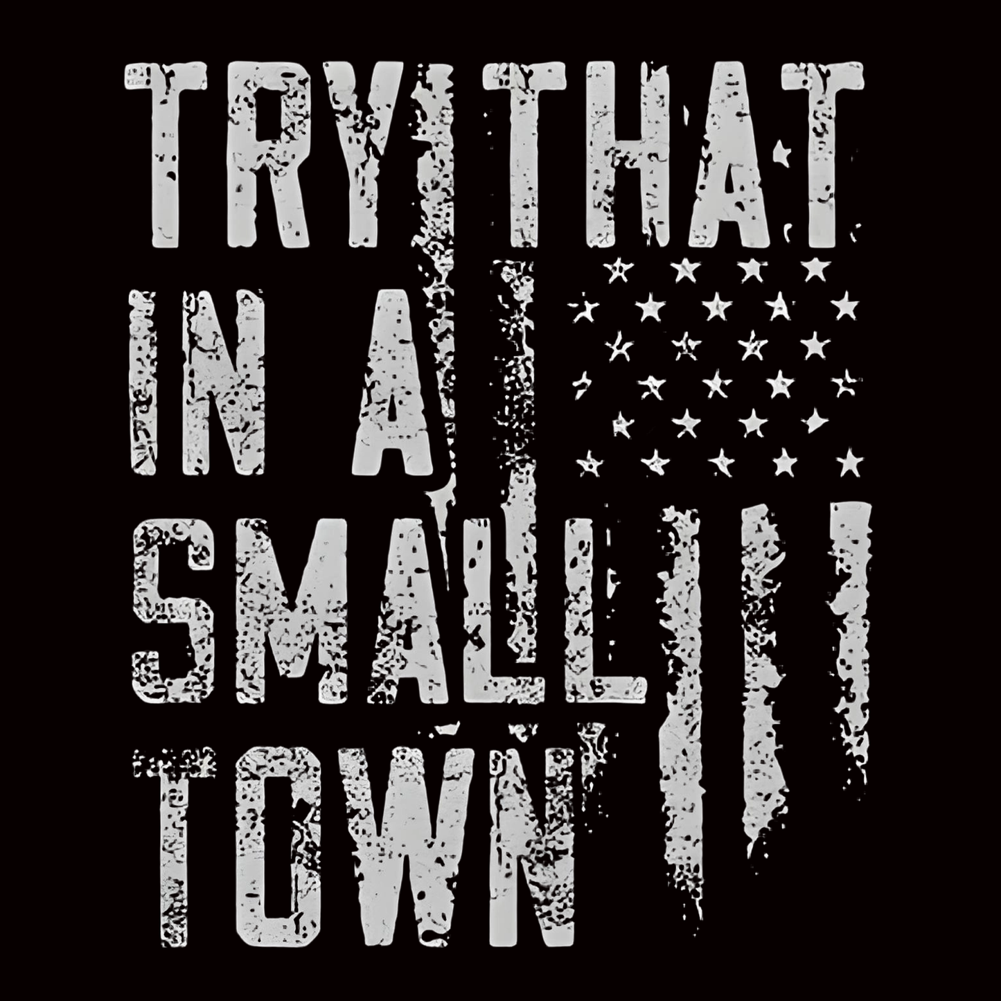 "TRY THAT IN A SMALL TOWN" iron-on transfer