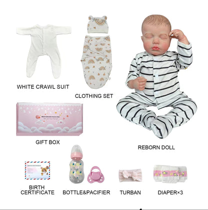Realistic Reborn Baby Doll Set-20-Inch LifelikeNewborn Girl with 13 Accessories-Soft Body,Weighted Like a Real Baby-Perfect Gift for KidsAge 3+,dealsforyoudays