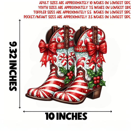 Christmas boot transfer stickers