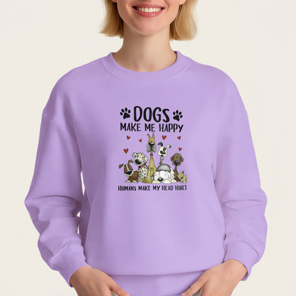 "D0GS MAKE ME HAPPY" iron-on transfer