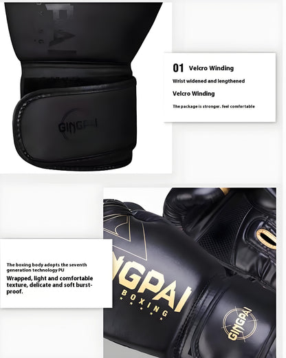 Boxing Gloves, Pro Training Sparring, Maya Hide Leather, Muay Thai MMA Kickboxing, Men Women Adult, Heavy Punching Bag Focus Mitts Pads Workout, Ventilated Palm, Multi Layered