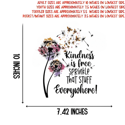 Colorful Dandelion Iron-On Transfers