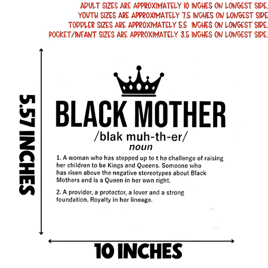 Black Mother Iron-On Transfer
