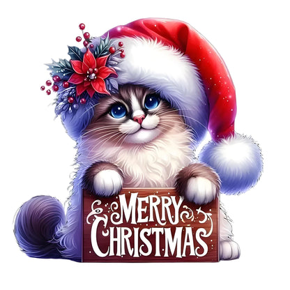 Christmas Cat Heat Transfer Stickers