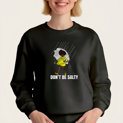 "DON'T BE SALTY" lettering iron-on transfer