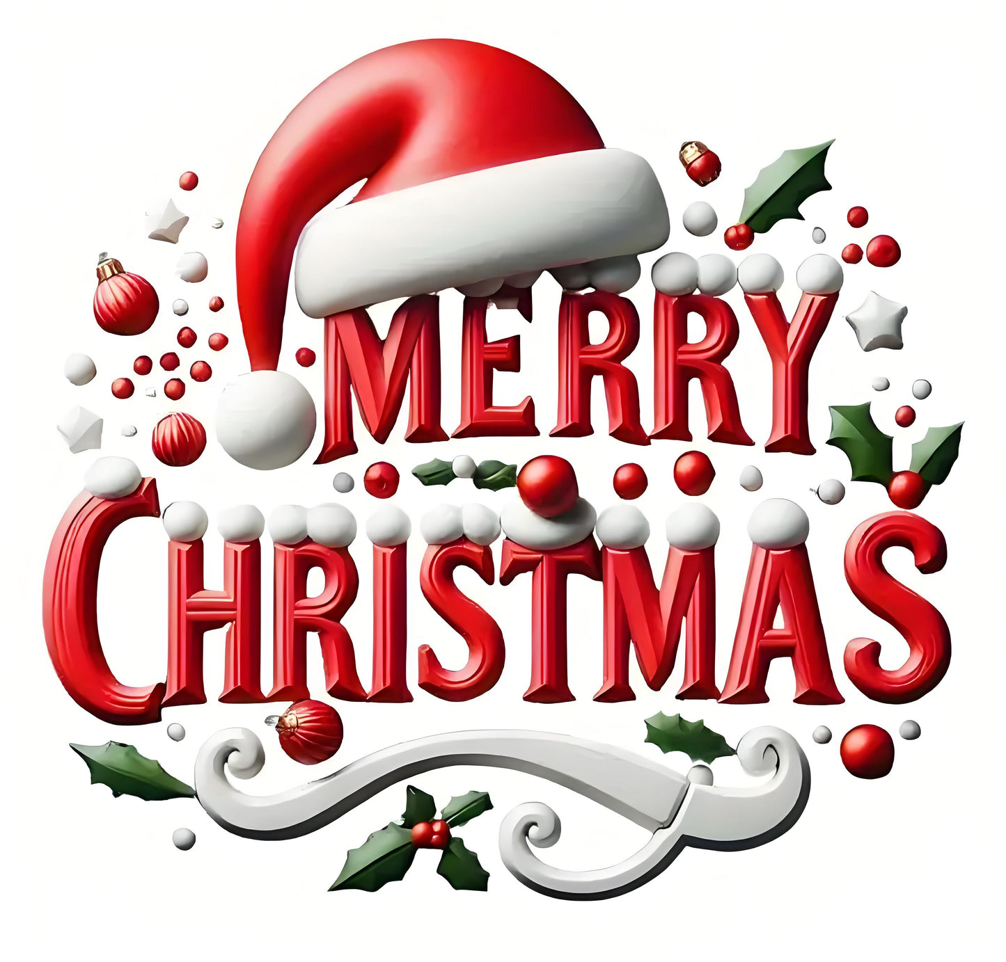 Christmas themed heat transfer stickers