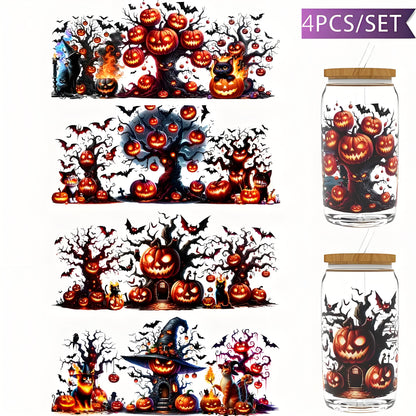 （4PCS/SET）Halloween Pumpkin Tree Stickers