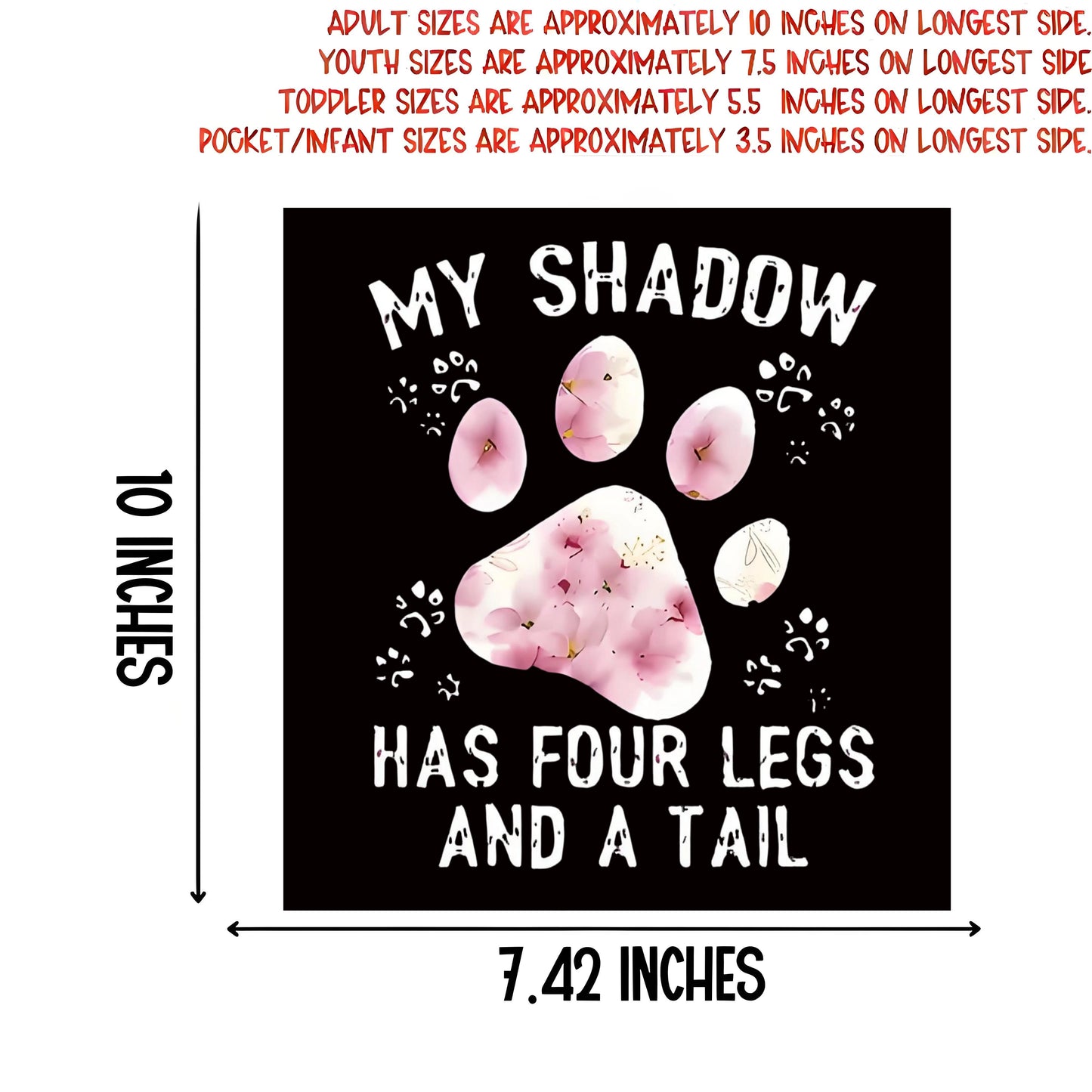 Sakura Cat Paw Letter Iron-On Transfer