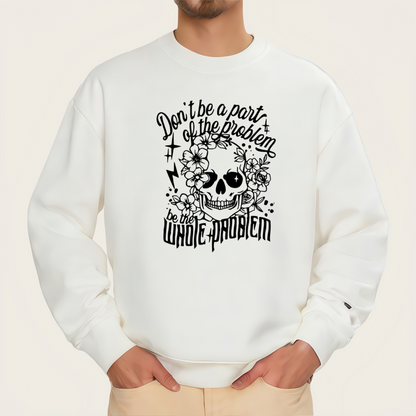 Skull print iron-on transfer