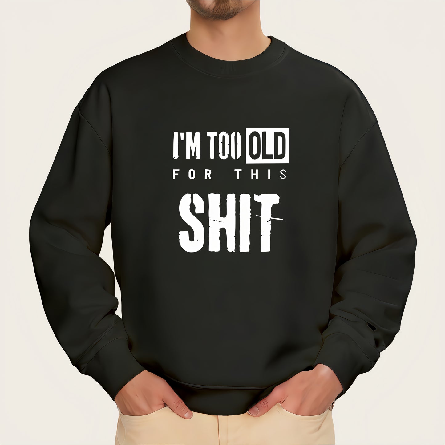 "I'M TOO OLD FOR THIS SHIT" iron-on transfer