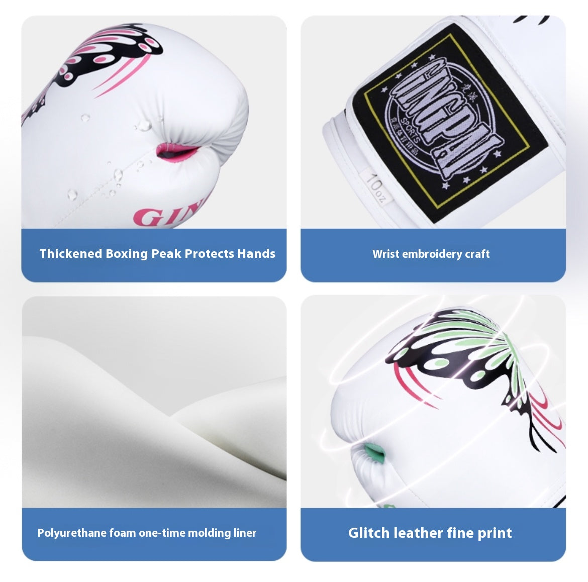 Pro Style Exercise Workout Training Boxing Gloves for Sparring, Heavy Bag and Mitt Work