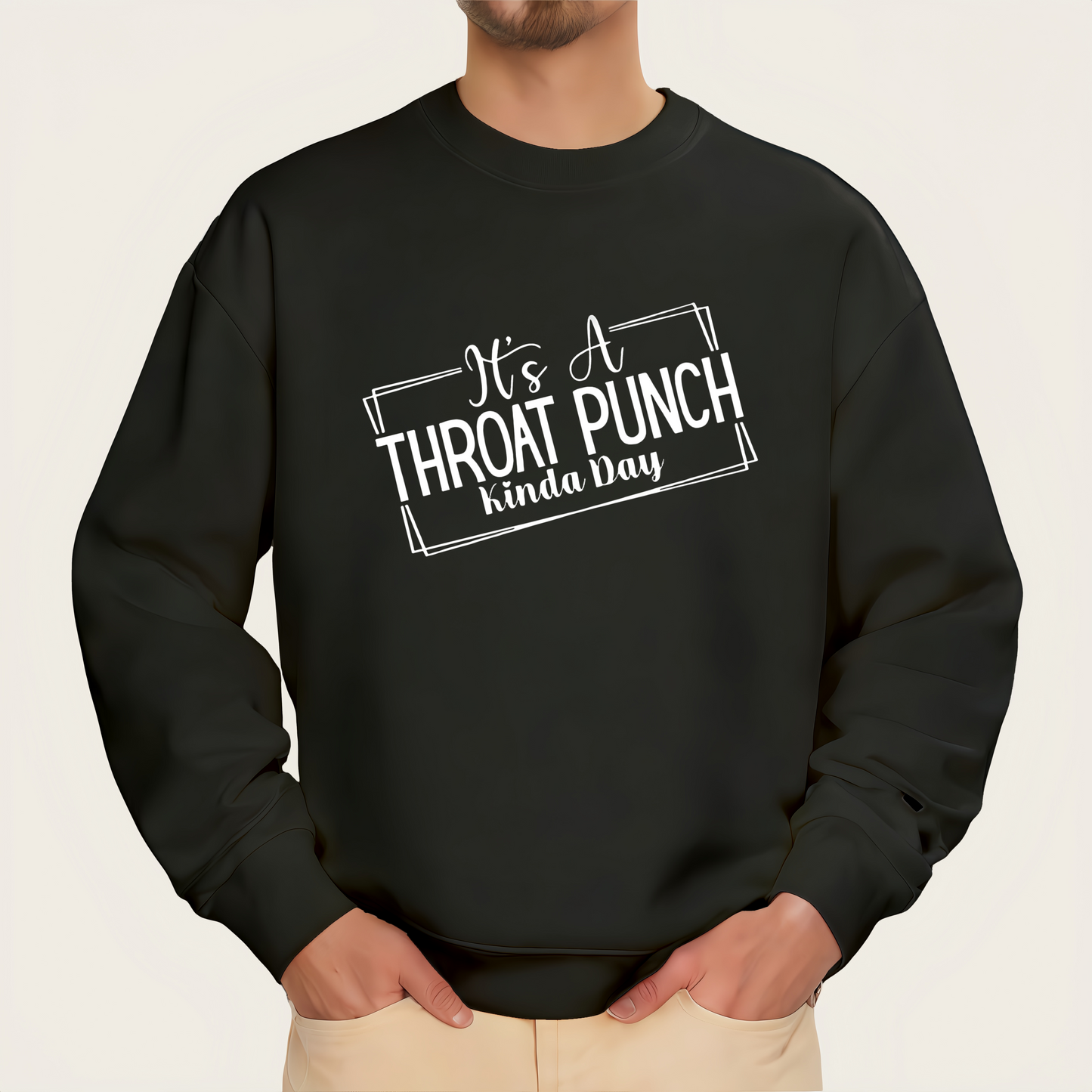 "Today is the day for a throat punch" iron-on transfer