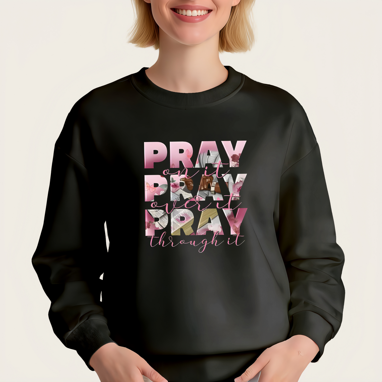 Inspirational quote and floral lettering iron-on transfers