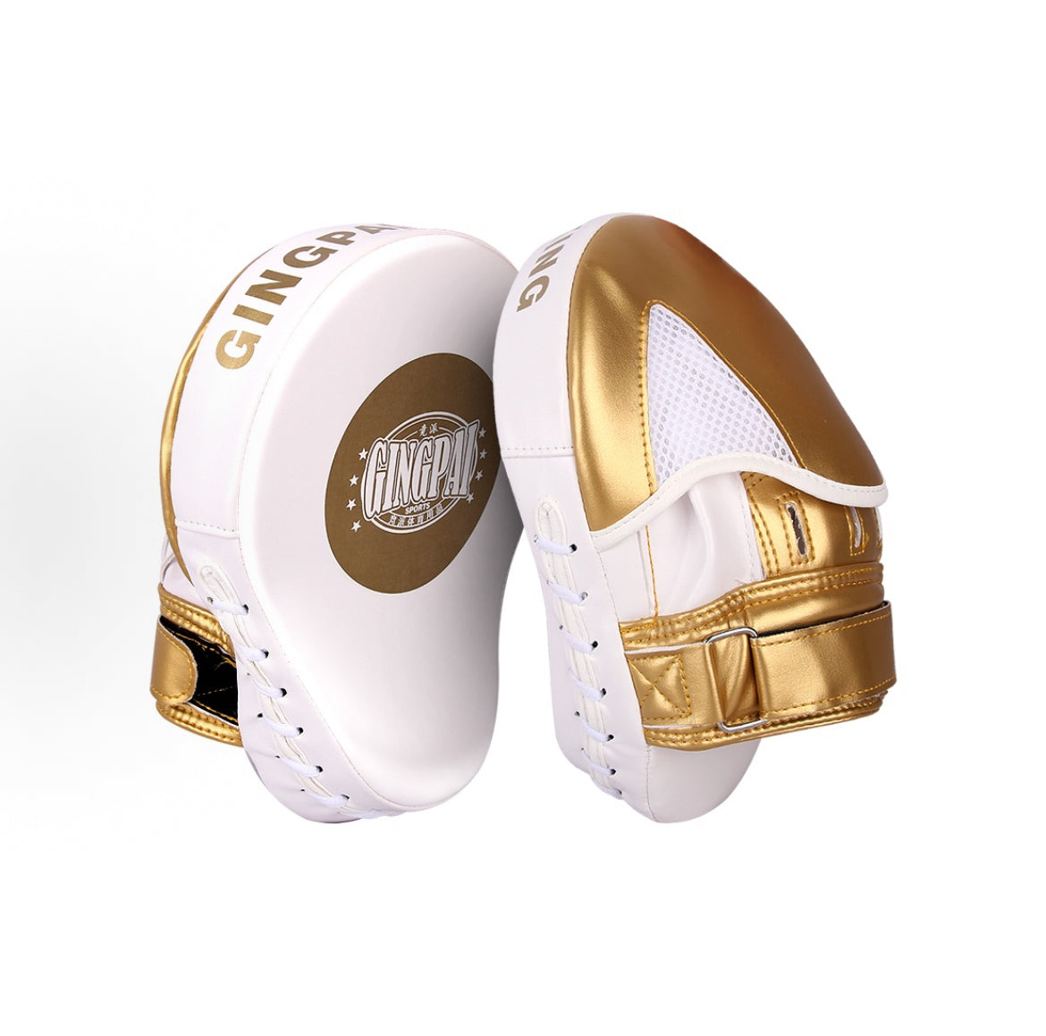 Boxing Pads Curved Focus Mitts, Maya Hide Leather Kara Hook and jab Training Pads, Adjustable Strap Ventilated, MMA Muay Thai Kickboxing Coaching Martial Arts Punching Hand Target Strike Shield（single））
