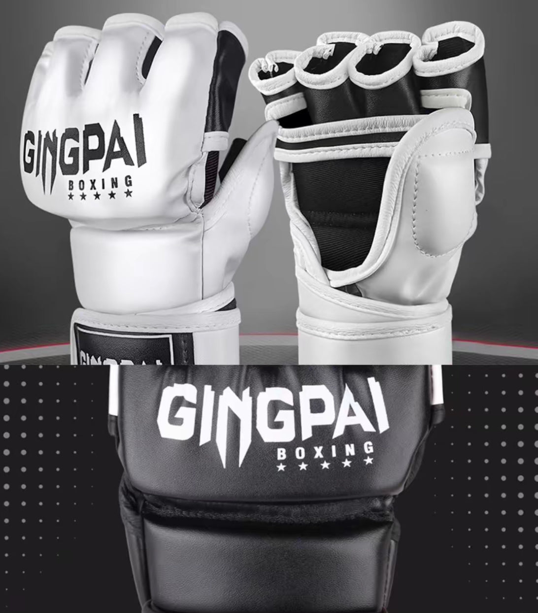 Open Palm Training Gloves for Grappling, Kickboxing, Muay Thai, Light Sparring, Youth Self-Defense, Heavy Bag Workouts – Durable Synthetic Leather with Wrist Support