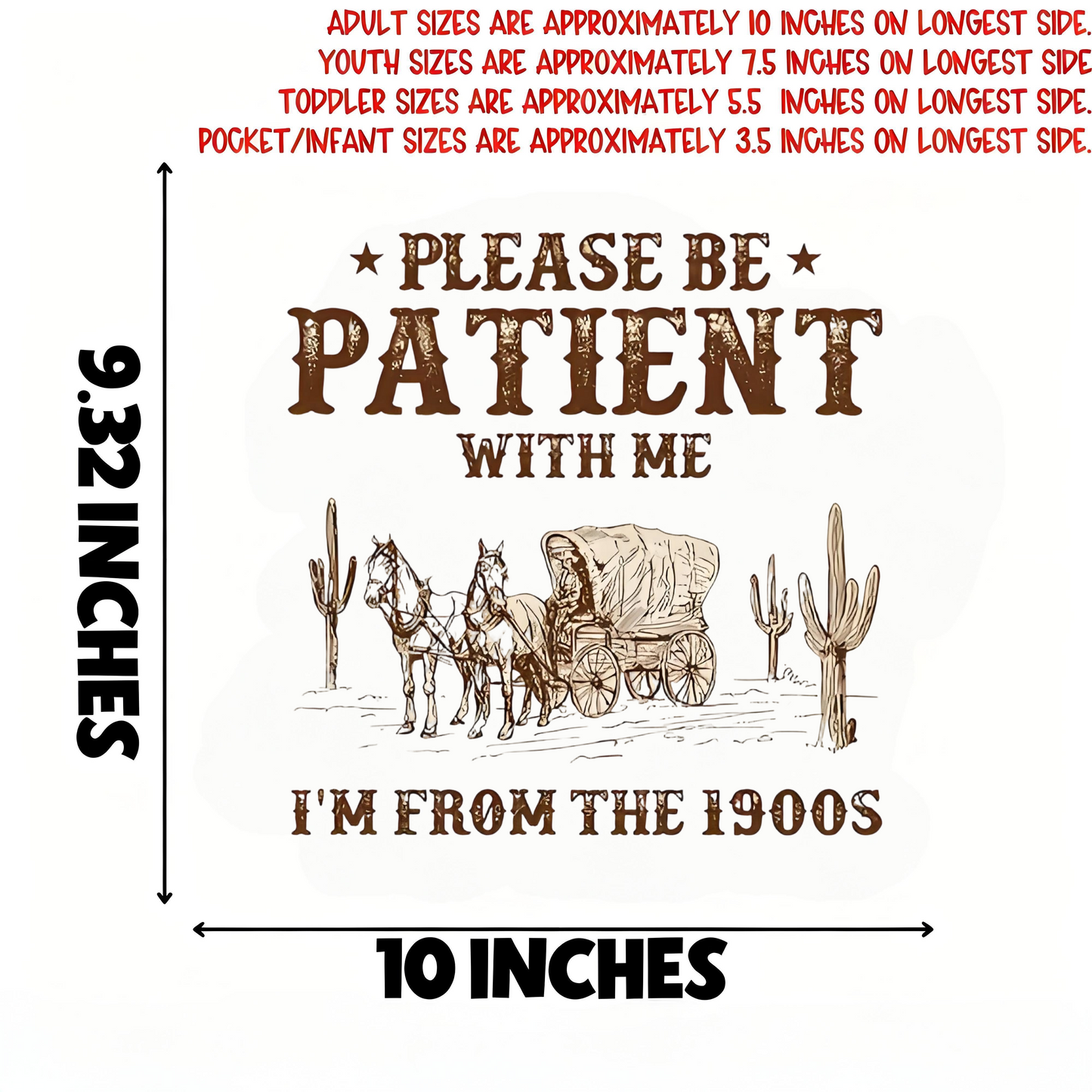 Western-style lettering iron-on transfers