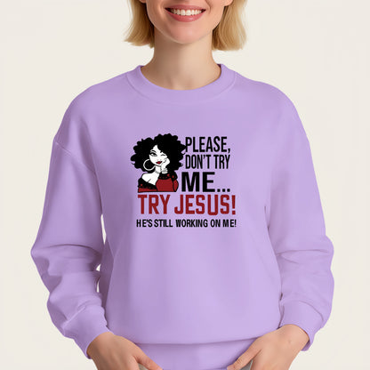 Please Don't Try Me Quote Iron-On Transfer