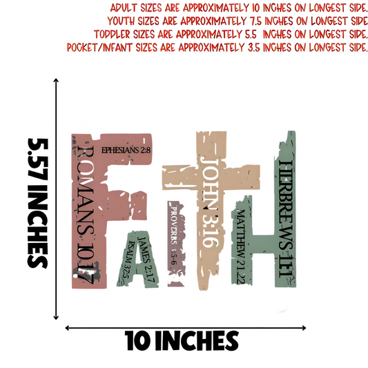 Alphabet religious pattern iron-on transfers