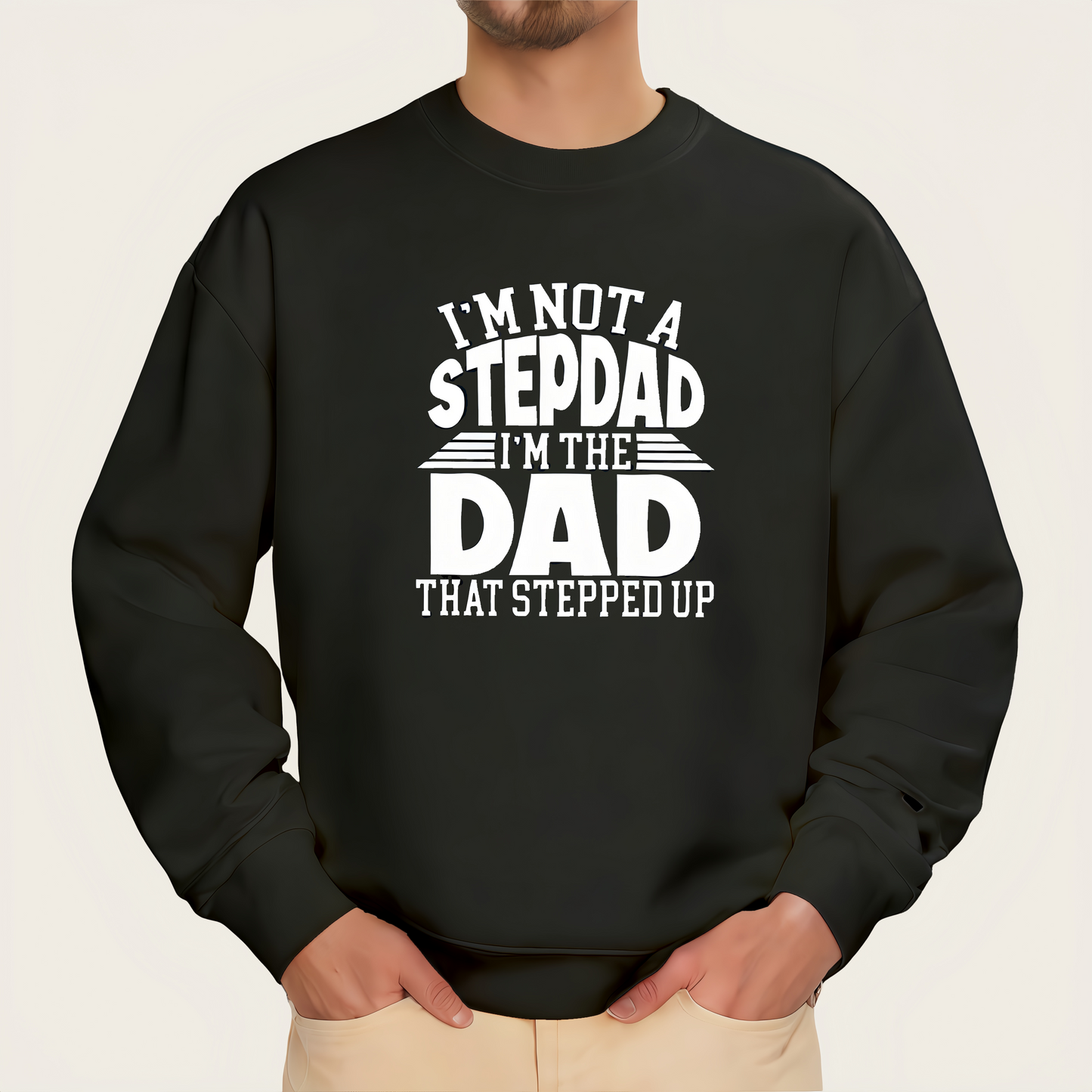 "I'M NOT A STEPDAD" iron-on transfer
