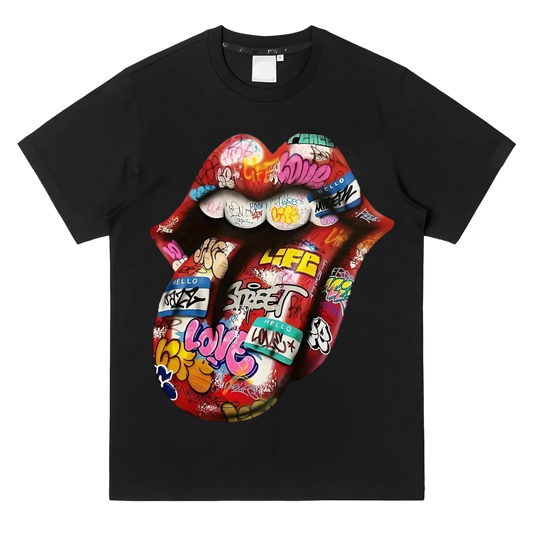 Fun lip print heat transfer ironing
