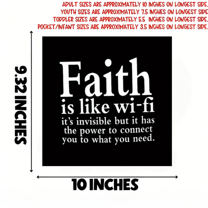 Faith Wi-Fi Quote Iron-On Transfer